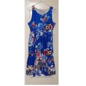 MIDI Floral Tank Dress with Pockets